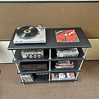 VAC - 4 Shelf Double Width - 44” x 20” AV Rack V2 - Black - AVR-4S-2CV2