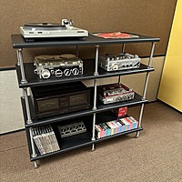 VAC - 4 Shelf Double Width - 44” x 20” AV Rack V2 - Black - AVR-4S-2CV2