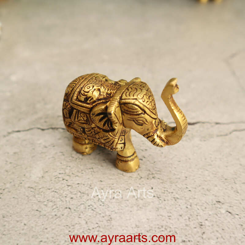 Brass Elephant 2 Inch Height Brass Elephant 2 Inch Height