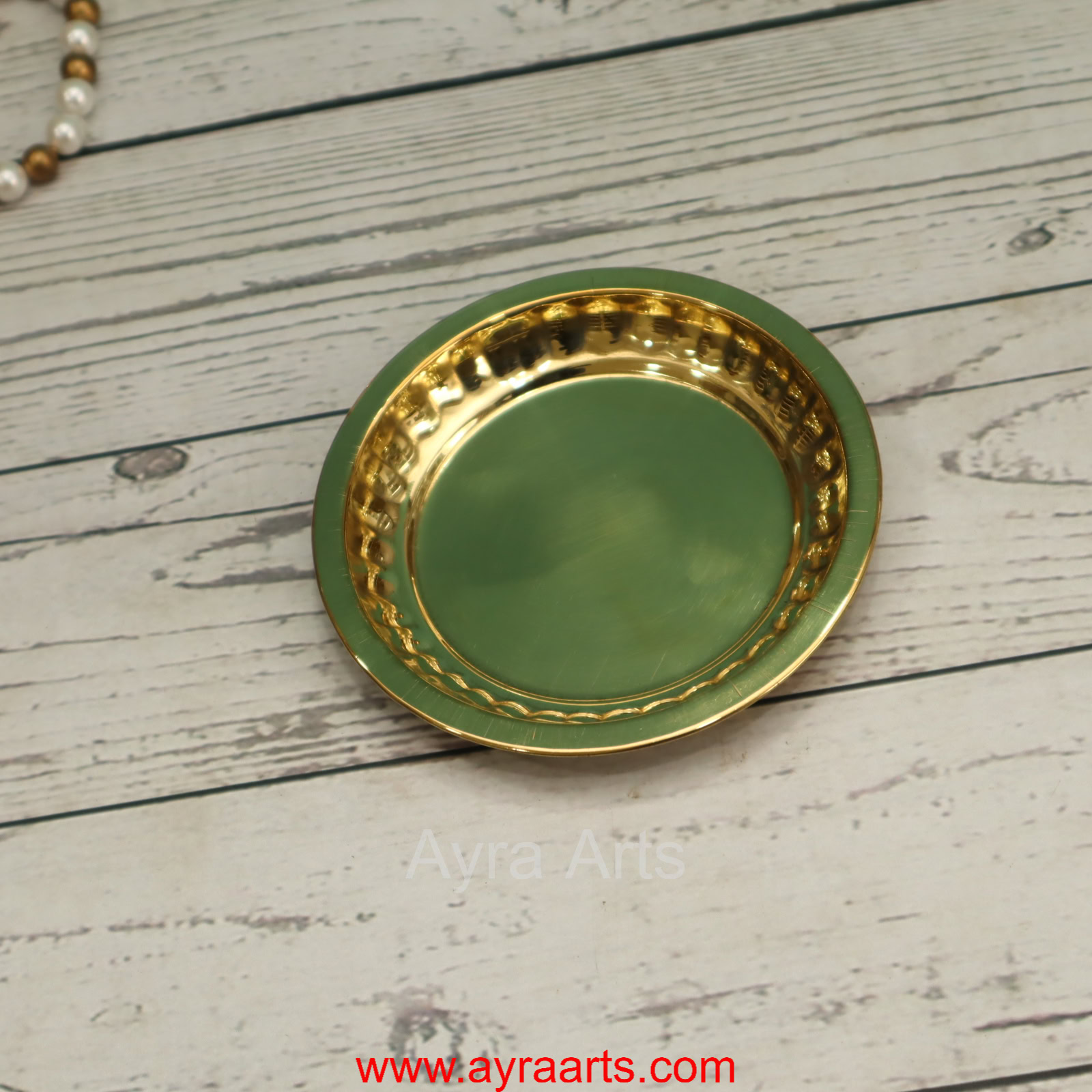 Brass Sargam Plate for Pooja Size 3 - 4 Inch Length