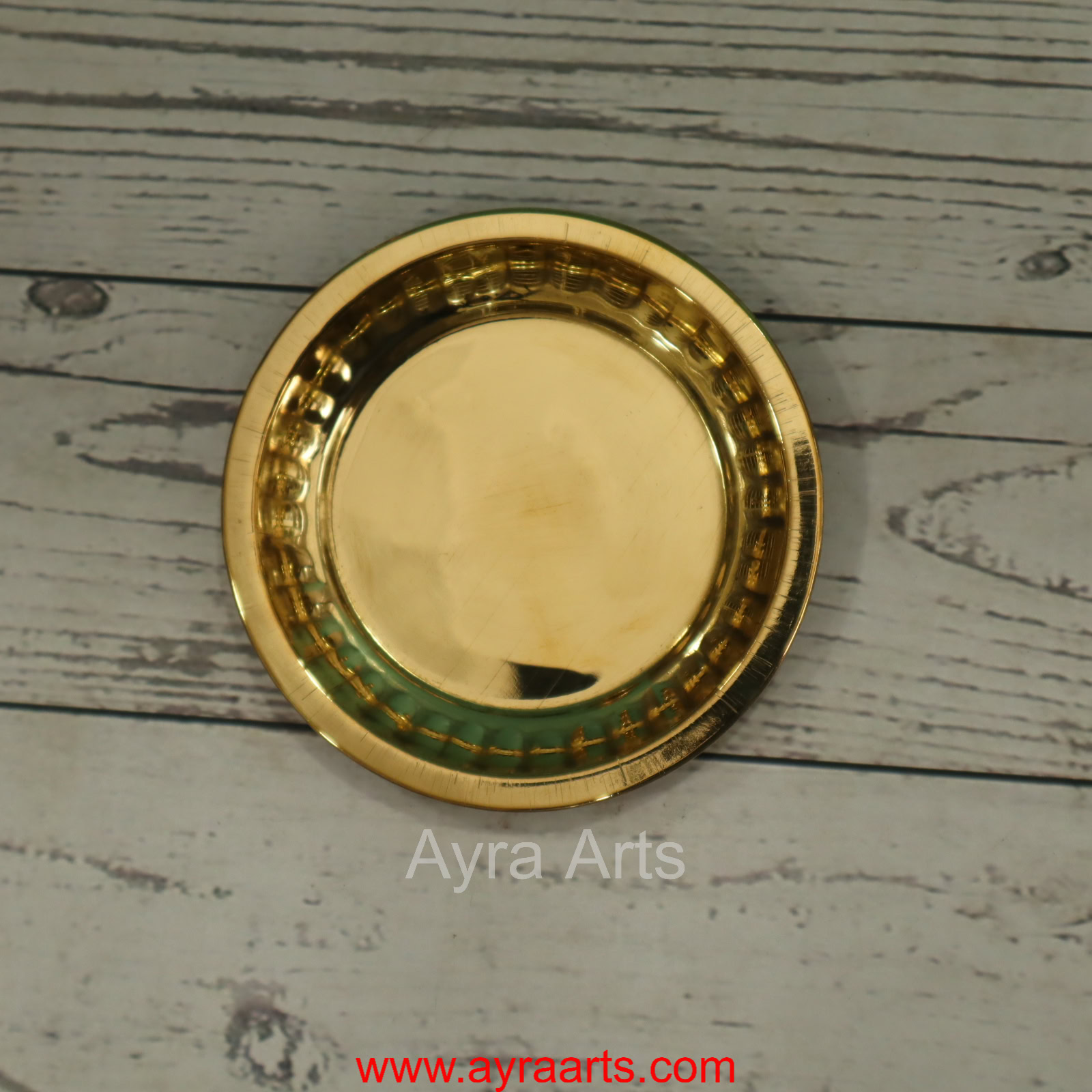 Brass Sargam Plate for Pooja Size 3 - 4 Inch Length