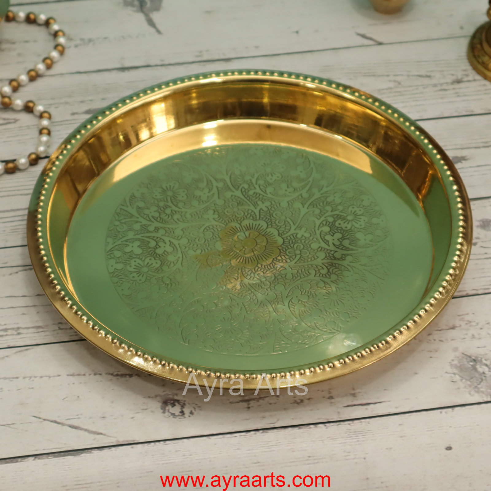 Brass Embossed Khomcha Plate
