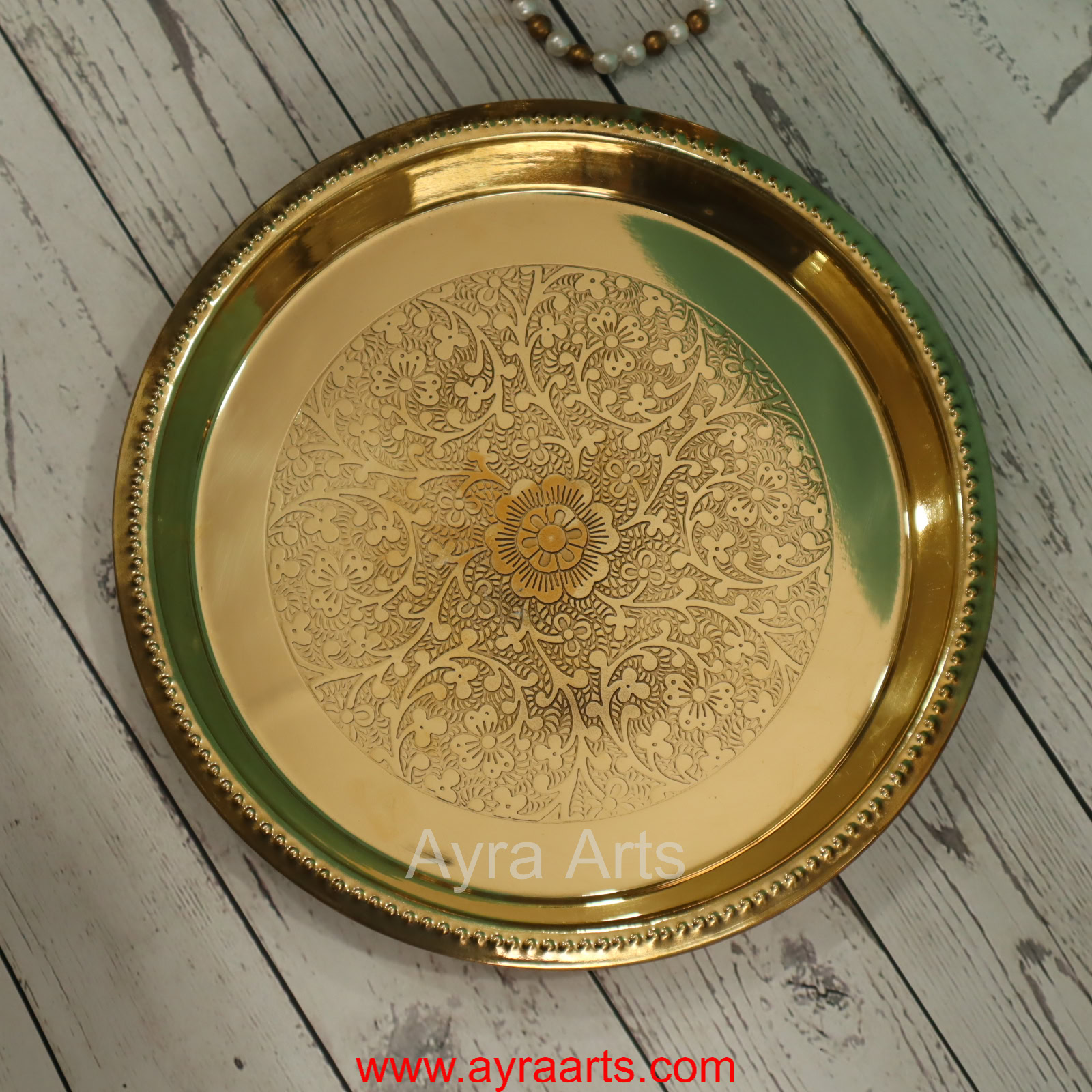 Brass Embossed Khomcha Plate