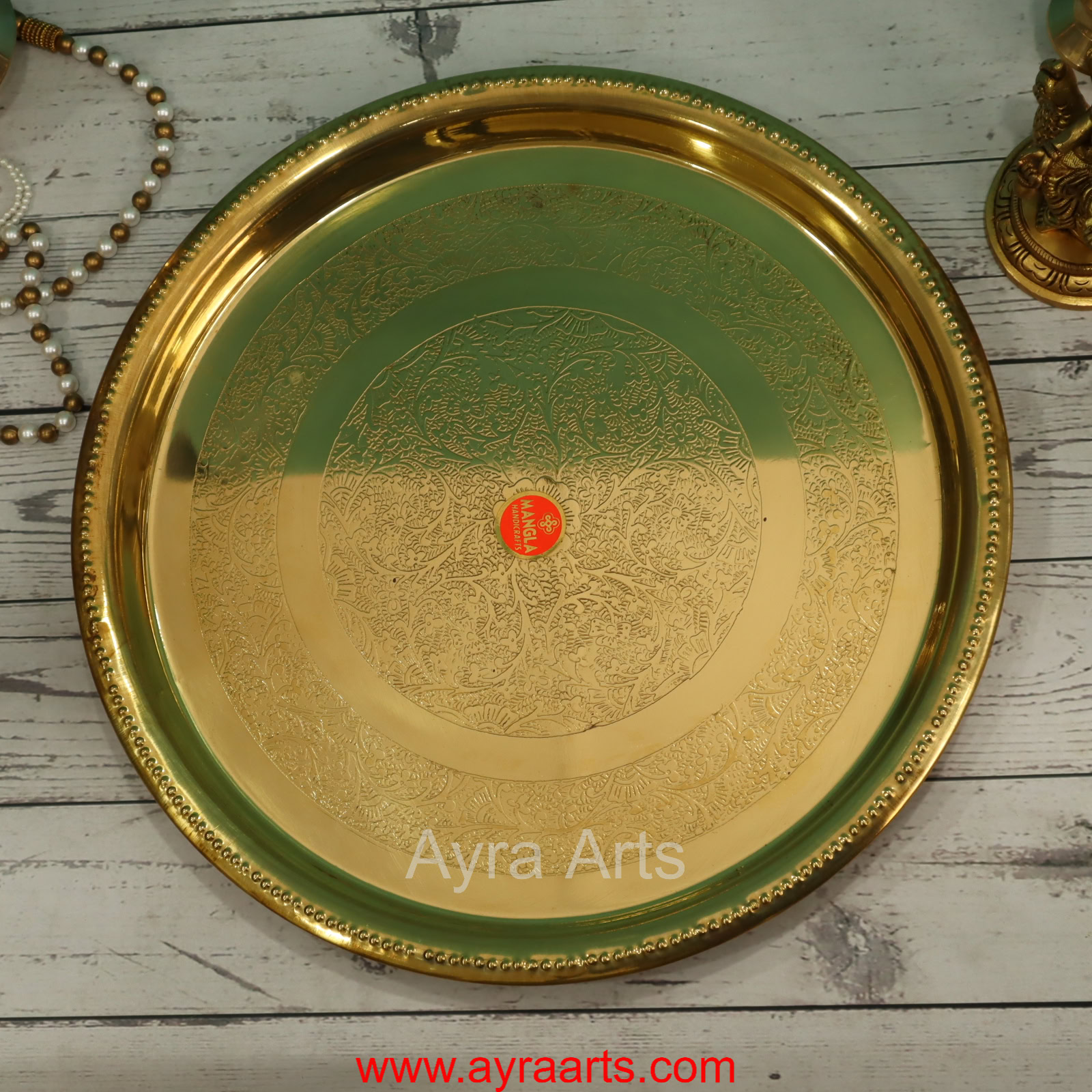 Brass Embossed Khomcha Plate