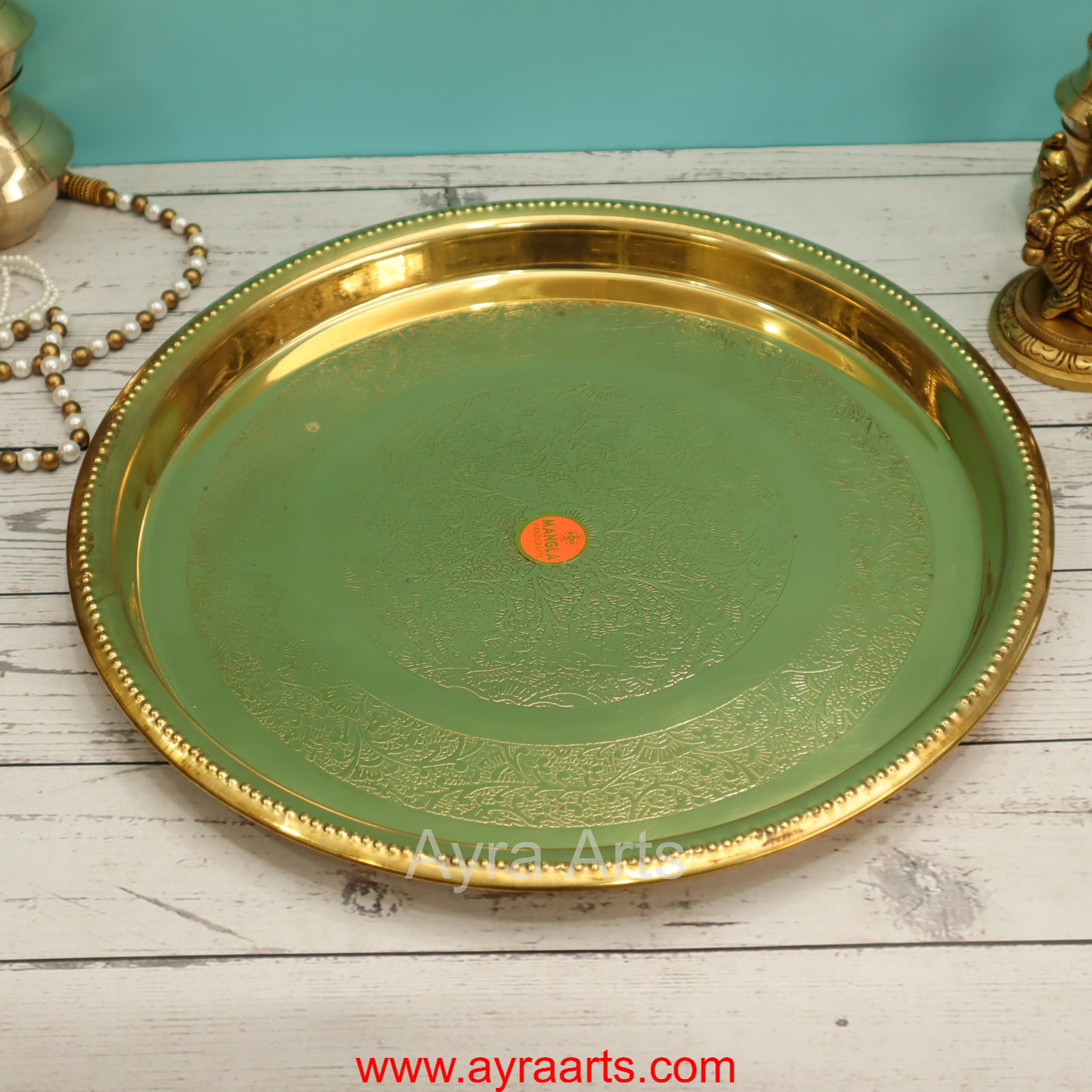 Brass Embossed Khomcha Plate