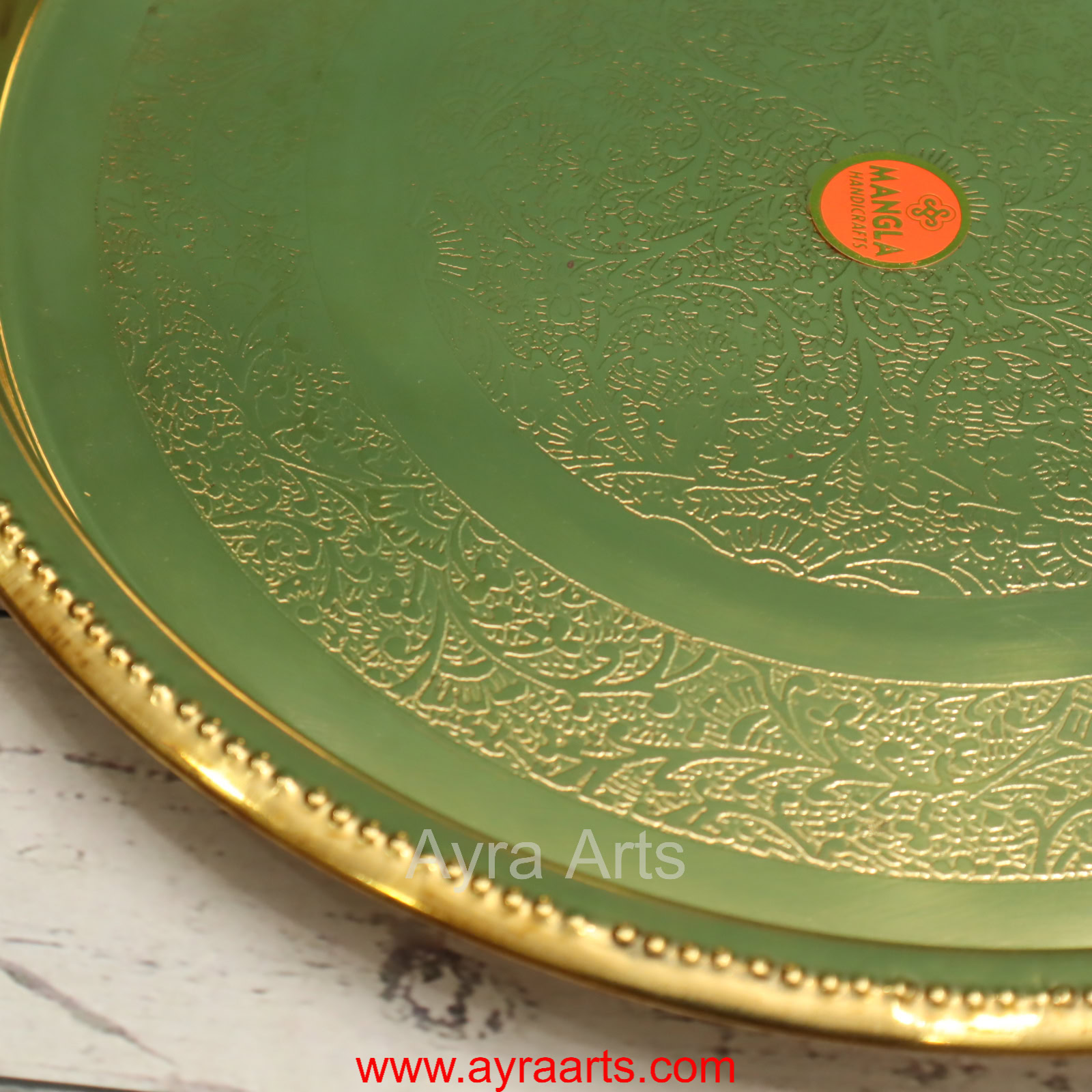 Brass Embossed Khomcha Plate