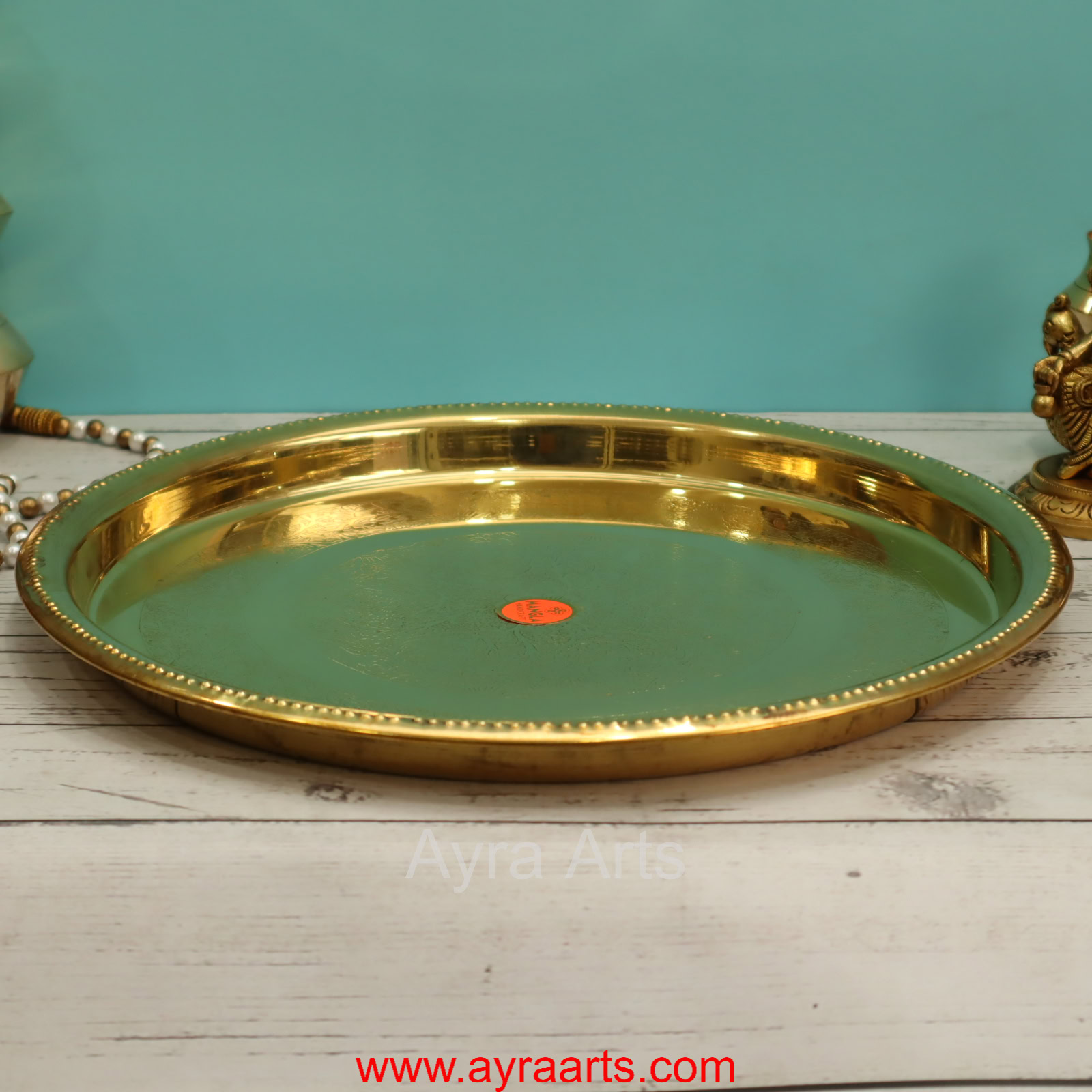 Brass Embossed Khomcha Plate