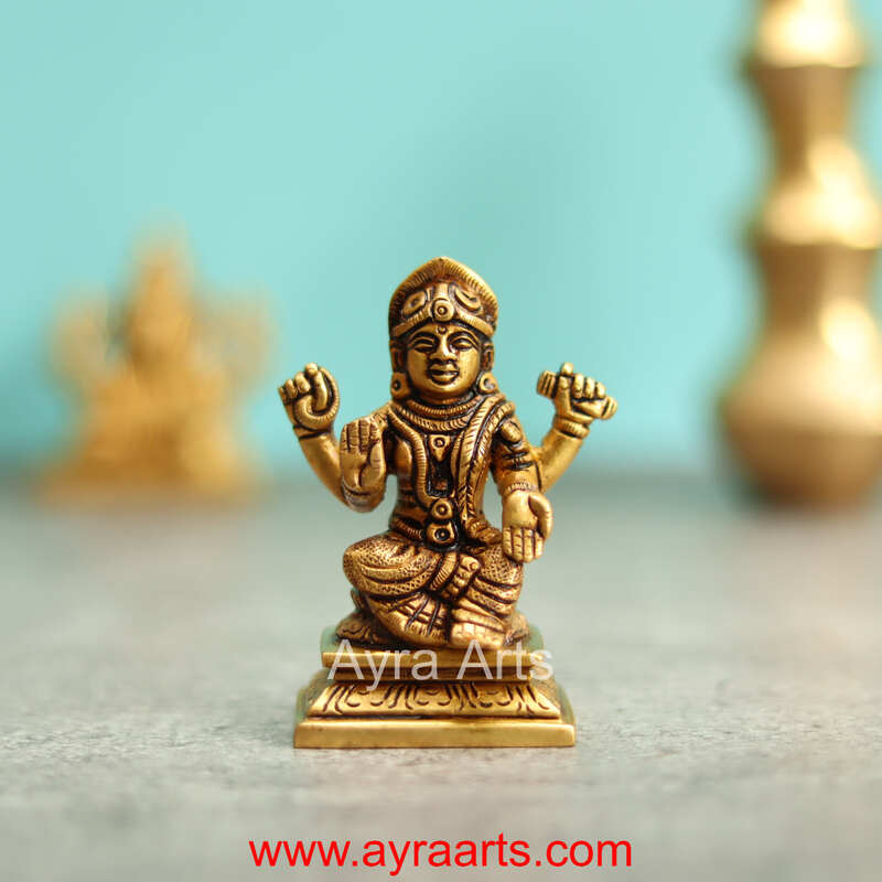 Brass Balambigai Balambika Bala Tripura Sundari Idol - 3 inch Height
