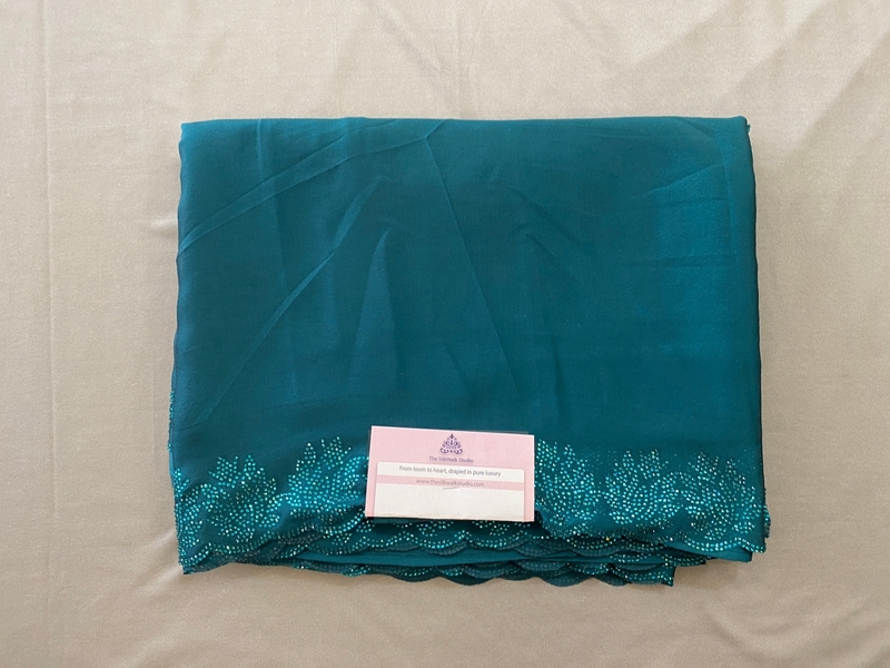 Monika - Georgette Saree in Swarovski Work SWS205