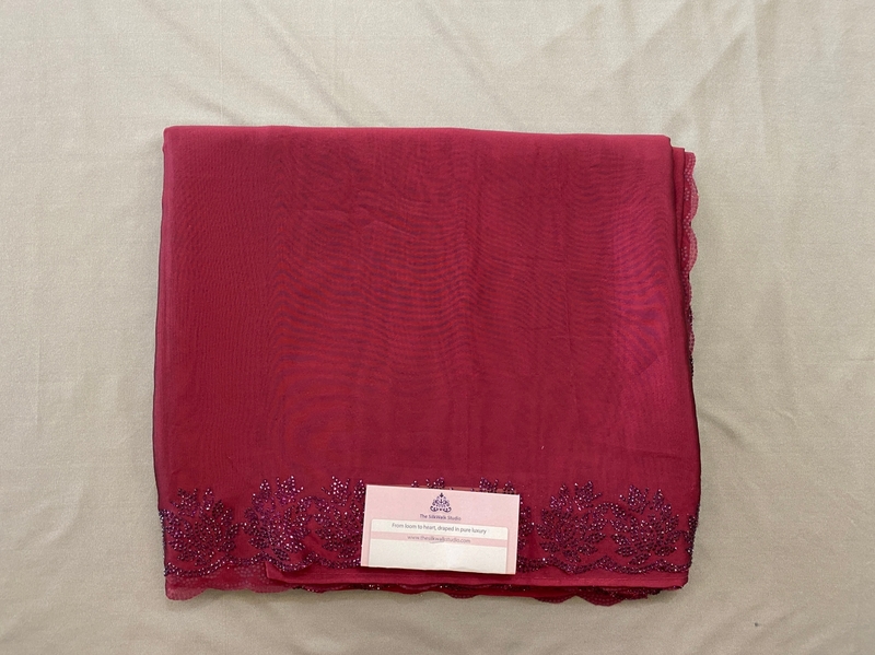 Monika - Georgette Saree in Swarovski Work SWS204