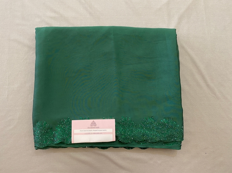 Monika - Georgette Saree in Swarovski Work SWS204