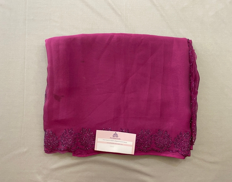 Monika - Georgette Saree in Swarovski Work SWS204