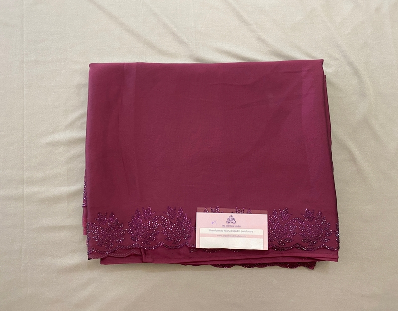 Monika - Georgette Saree in Swarovski Work SWS204