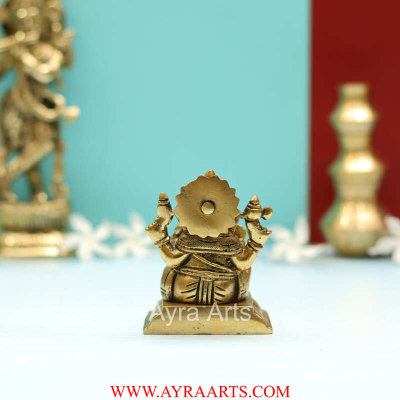 Buy Brass Ganesh Murti Ganpati Idol - 3.5 Inch Height