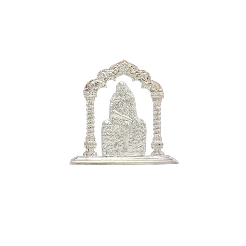Silver Lord Saibaba Idol