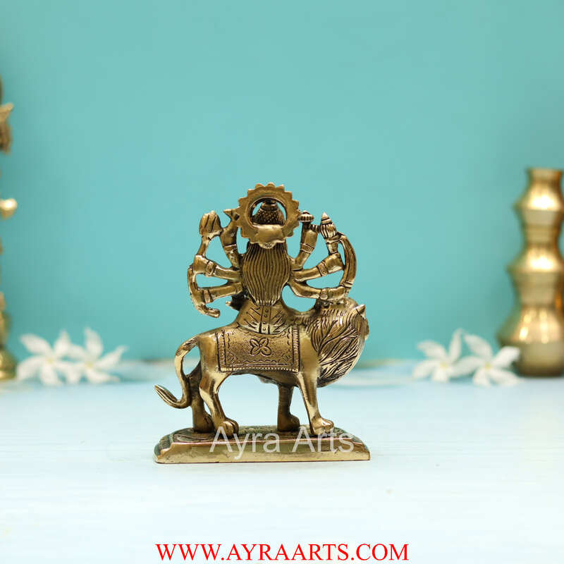 Handcrafted Goddess Durga idol - 5.5 Inch Height