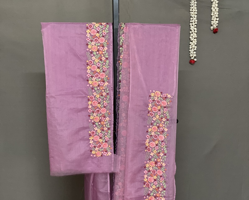 Daisy - The Designer Soft Organza Thread Embroidered Saree 18836