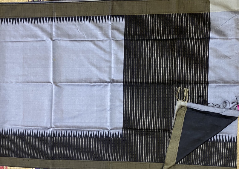 Parvathi - The Pure Raw Silk Saree in Temple Border 18926