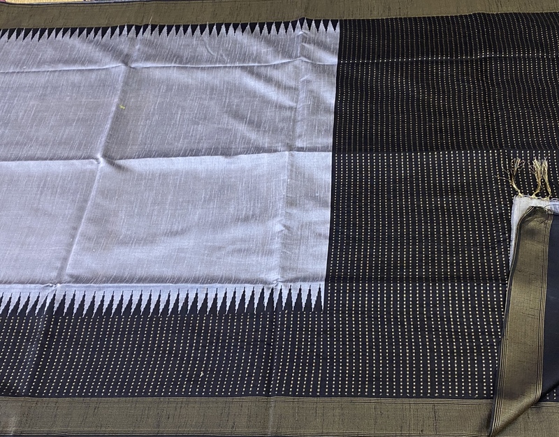 Parvathi - The Pure Raw Silk Saree in Temple Border 18926