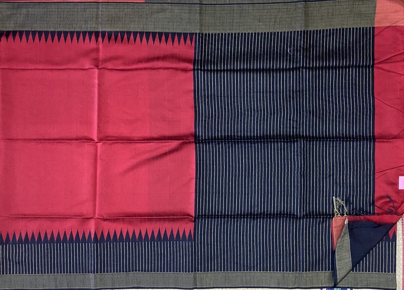Parvathi - The Pure Raw Silk Saree in Temple Border 18927