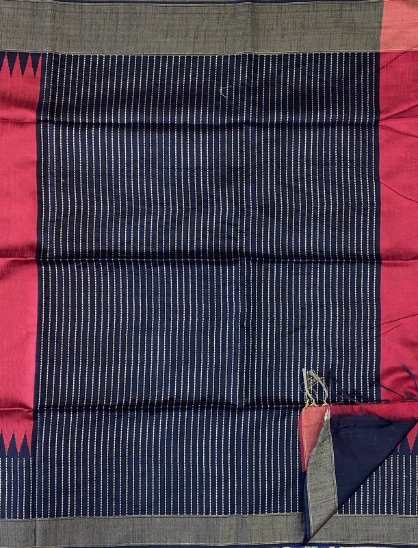Parvathi - The Pure Raw Silk Saree in Temple Border 18927