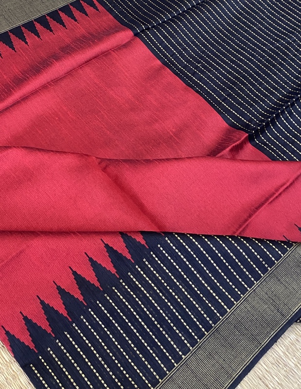Parvathi - The Pure Raw Silk Saree in Temple Border 18927