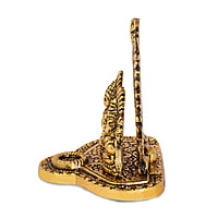 Laxmi Ganesh Gold Incense Stick Holder 7*9*7CM