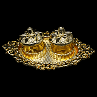 Small Oval Tray Kumkum Gold