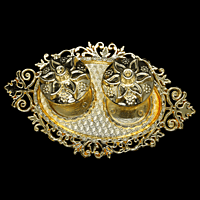 Small Oval Tray Kumkum Gold