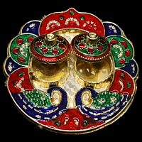 Double Peacock Kumkum Dibbi
