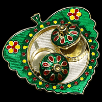Green Leaf Kumkum Dibbi