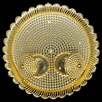 Gold Round Plate Kumkum Dibbi Big
