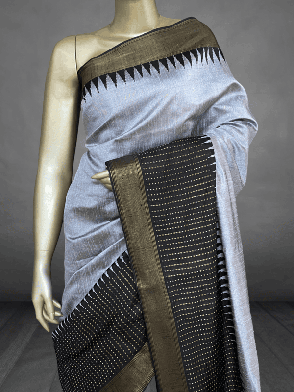 Parvathi - The Pure Raw Silk Saree in Temple Border 18926