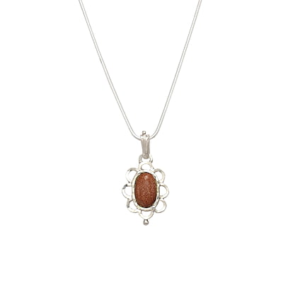 Rajavarthi Stone Silver Pendant | flower design pendant, Dollar