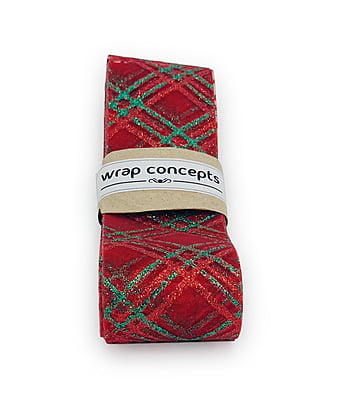 Red Sheer with Red & Green Diagonal Squares Red Sheer with Red & Green Diagonal Squares