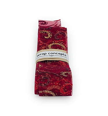 Deep Red Sheer with Glitter Swirleys Deep Red Sheer with Glitter Swirleys