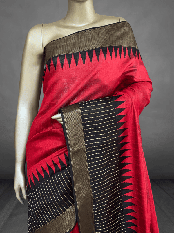 Parvathi - The Pure Raw Silk Saree in Temple Border 18927
