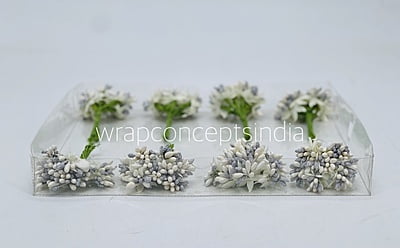Dual Tone Pollens - White & Silver Dual Tone Pollens - White & Silver