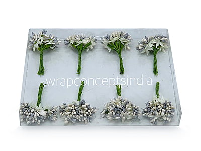 Dual Tone Pollens - White & Silver Dual Tone Pollens - White & Silver