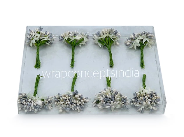 Dual Tone Pollens - White & Silver Dual Tone Pollens - White & Silver