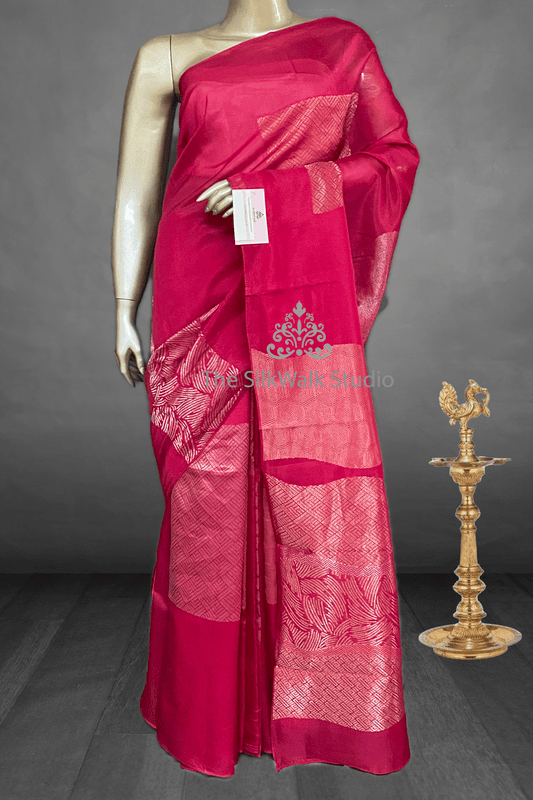 Mridula - Chess Board Designer Viscose Saree SWS235