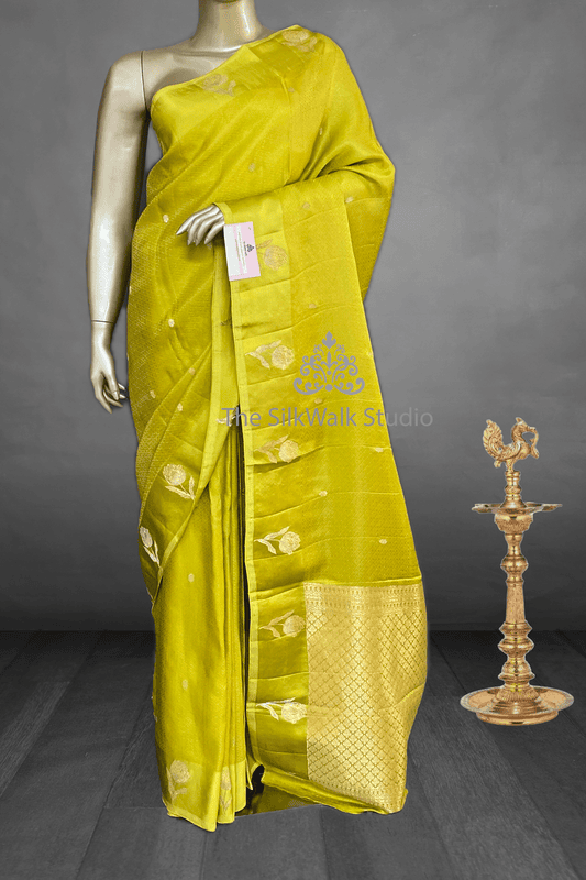 Soumya - Mango Silk Saree in Satin Border SWS240