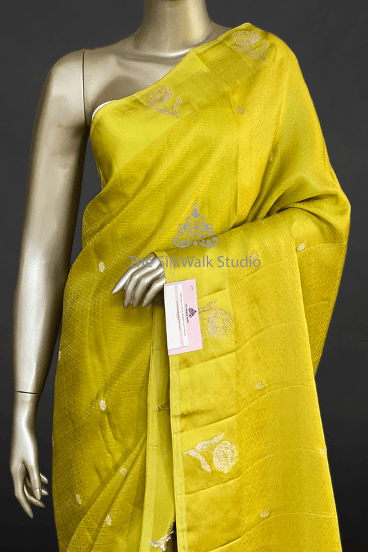 Soumya - Mango Silk Saree in Satin Border SWS240