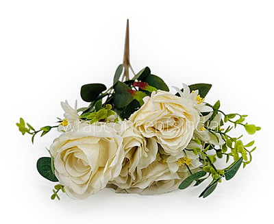 Rose Bunch with Small Flower & Leaves Rose Bunch with Small Flower & Leaves