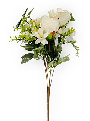 Rose Bunch with Small Flower & Leaves Rose Bunch with Small Flower & Leaves