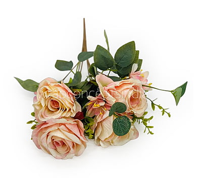Rose Bunch with Small Flower & Leaves Rose Bunch with Small Flower & Leaves