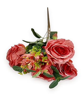 Rose Bunch with Small Flower & Leaves Rose Bunch with Small Flower & Leaves