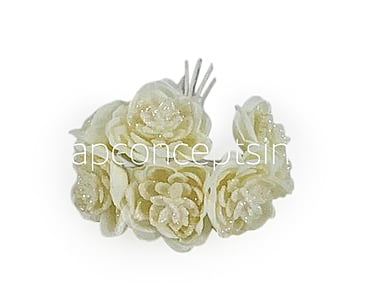 Glitter Flower - Ivory Glitter Flower - Ivory