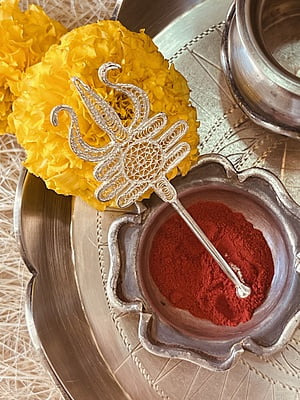 Trishul Filigree Tilak Stick Trishul Filigree Tilak Stick