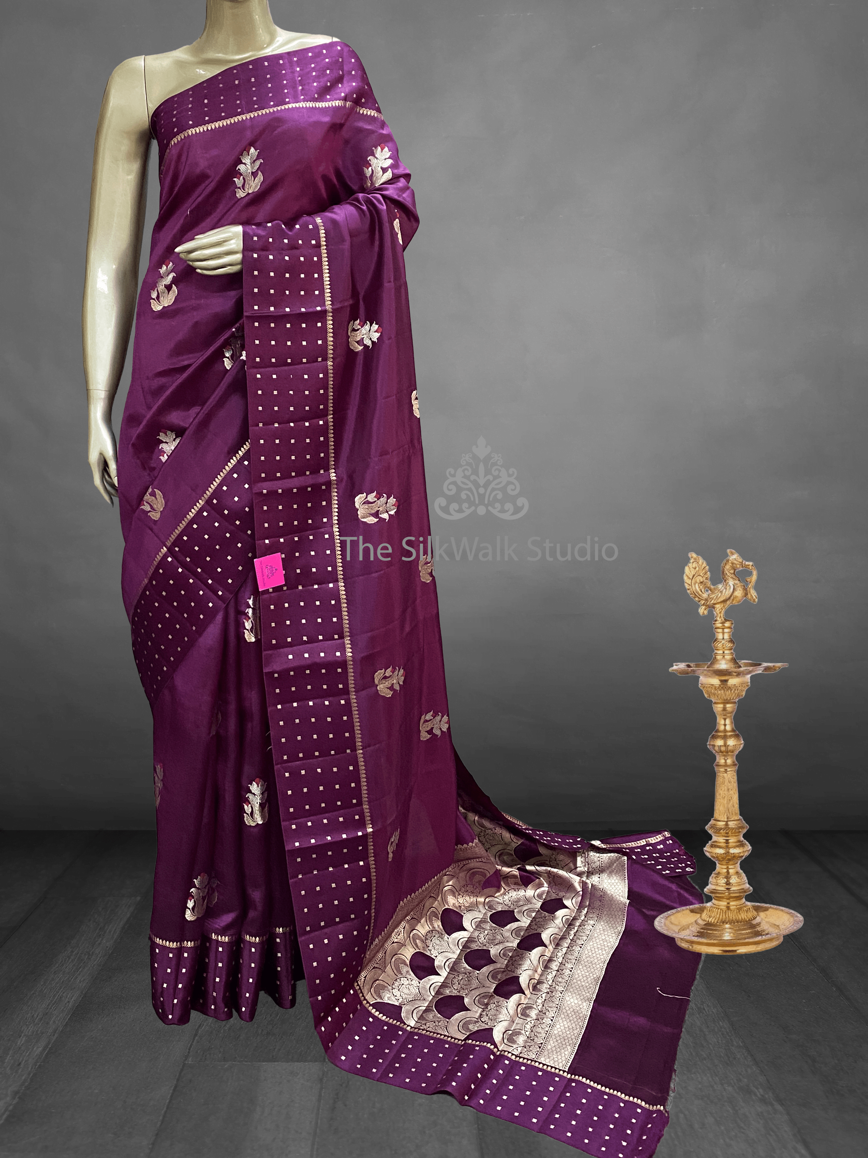 Prahba - The Pure Mango Silk Banarasi Handloom Saree 19326